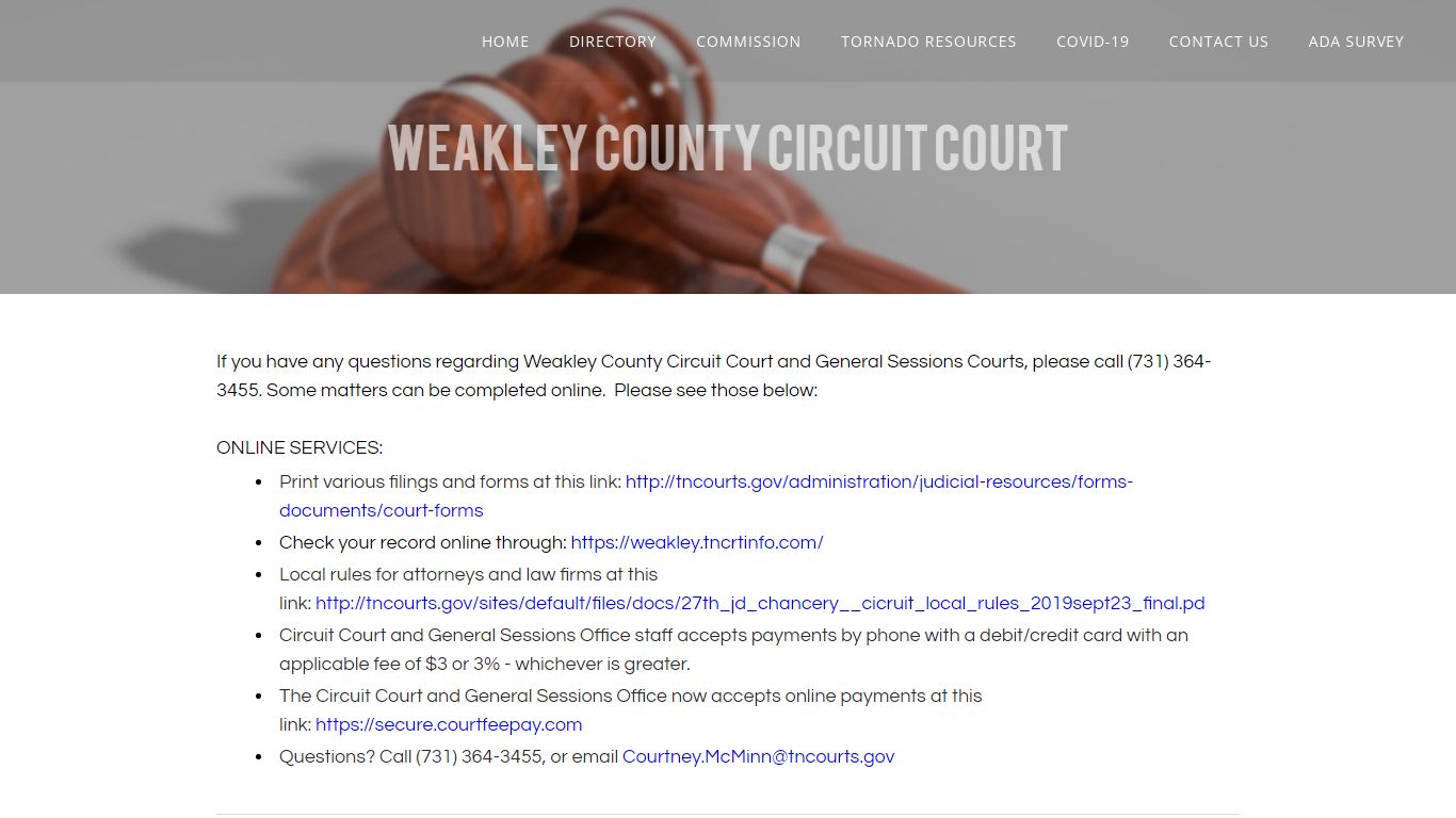 Weakley County Circuit Court and General Sessions