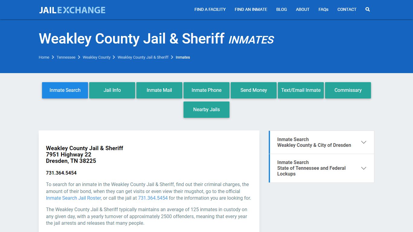 Weakley County Inmate Search | Arrests & Mugshots | TN - JAIL EXCHANGE