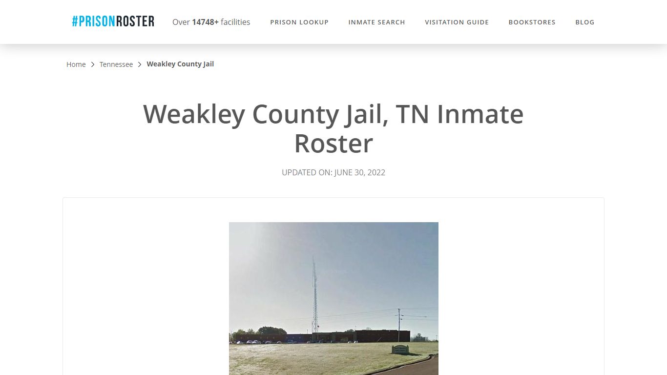 Weakley County Jail, TN Inmate Roster